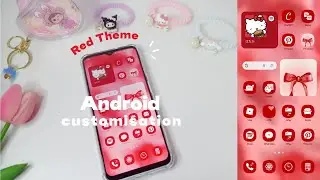 how to have aesthetic phone | red aesthetic theme | Samsung Galaxy a13