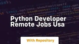 python developer remote jobs usa