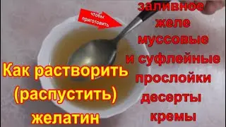 How to dissolve gelatin