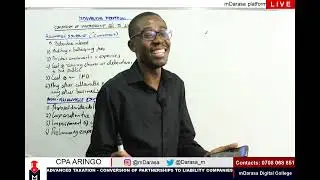 CPA ADVANCED TAXATION - TAXATION OF PARTNERSHIP BASIC CONCEPTS