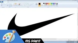 How to Draw Nike “Swoosh” logo in MS Paint from Scratch!