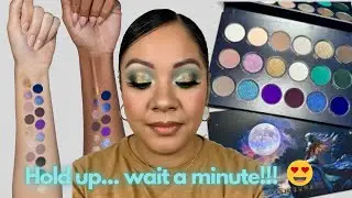 **New** Lunar Beauty Siren Sunset Eyeshadow Palette - Smokey Green Eye Tutorial 🧜‍♀️💚✨
