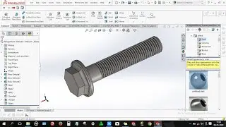 How to design Flanged bolt in solidworks