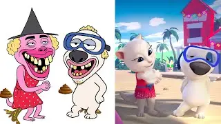 Laugh with My Talking Tom 2 Funny Drawing Meme - Home Repair Fails | Funny Cartoon Compilation Video