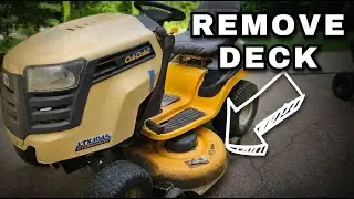 How to Remove Mower DECK on Cub Cadet Riding Lawn Mower