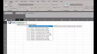 Day Name from Date in Excel - Tutorial for beginners