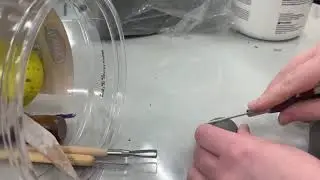 Sculpting and Eye with clay time lapse