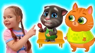 Мой Говорящий Том 2, котик Bubbu и Настя устроили концерт  Мультик для детей