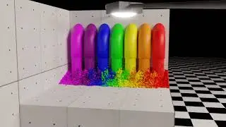 Multicolored Fluids Simulation 700K Particles - Blender3D