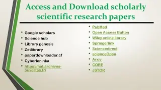 15 ALTERNATIVES TO GOOGLE SCHOLAR AND SCI-HUB