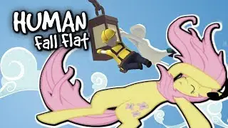 Fluttershy plays HUMAN FALL FLAT (feat. Angel Bunny) 🍉 | GANG BEASTS 2?