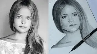 DRAWING A REALISTIC FACE OF KRISTINA PIMENOVA