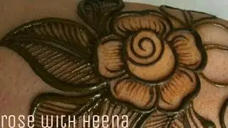 How to make rose with mehndi just simple step(for beginner)