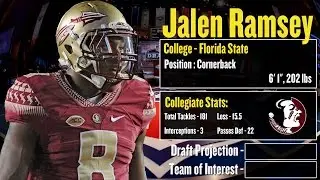 2016 NFL Draft Profile: Jalen Ramsey - Strengths and Weaknesses + Projection!