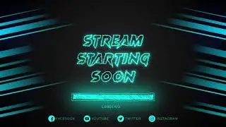 FREE Animated Live Twitch Stream Design Package | Stream Starting Soon Template | After Effects