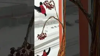 Новогоднее украшение окна 
