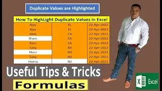Microsoft Excel Tutorial | How to Highlight Duplicate Values in Excel - Part 53