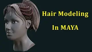 Maya Face Modeling Part 3| Hair Modeling | Hair modeling maya