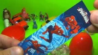 Surprise Egg SPIDER MAN! 1 of 20 Kinder Surprise and Surprise eggs SpongeBob Cars Hello Kitty