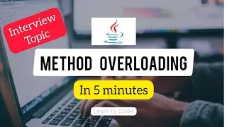 What is Method Overloading || Method overloading in Java || 