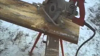 Snowy Thursday barn progress