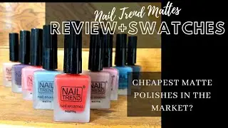 Cheapest Matte Nail Polish in India? NAIL TREND MATTES by RELIANCE TRENDS || HONEST REVIEW, SWATCHES