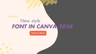 New style font in canva 2024 #canvapro #canvatutorial #canva2024 #newfont