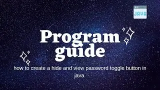 How to create a hide and view password button in java | netbeans tutorial