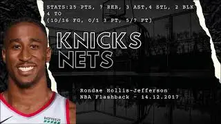 Rondae Hollis-Jefferson vs New York Knicks | NBA Flashback | 25 PTS 7 REB | Personal High Points