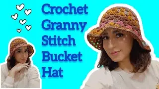 granny stitch crochet bucket hat 😍 super easy crochet bucket hat for beginners