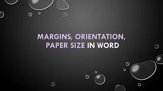 MARGINS, ORIENTATION AND PAPER SIZE IN WORD IN HINDI