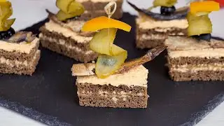 Мини-бутерброды со шпротами - Рецепты от Со Вкусом
