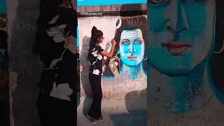 Wall painting 🎨 #art #shorts #wallpainting wall