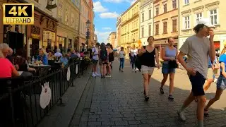 4K Walking tour in Cracow - Virtual walk and tourist attractions in Poland - Krakow walk in summer