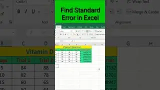 How to Calculate Standard Error in Excel 