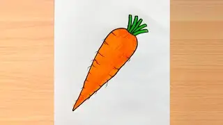 How to Draw a Carrot|| Carrot Drawing|| Carrot Drawing with Easy Step
