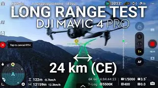 MAVIC 4 PRO - Range Test #1 - Sped Up 30x!! (CE, not FCC, 24.4 km ↔)