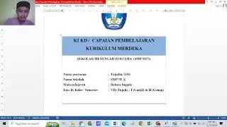 KI KD /  CAPAIAN PEMBELAJARAN KURIKULUM MERDEKA BAHASA INGGRIS KELAS 7