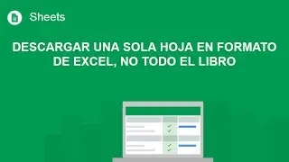 [Google Sheets] Download a single sheet in Excel format, not the entire workbook