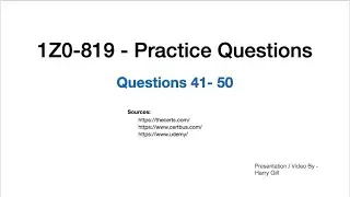 Java 11 Certification 1Z0-819 Practice Question and answers - Part - 5