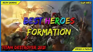 Best Heroes Formation on Every Element of Titans - Empires & Puzzles |TITAN CRUSHER|