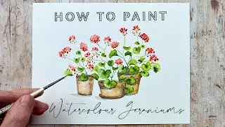 How to Paint Watercolour Geraniums