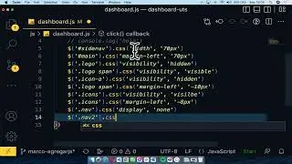 Dashboard - HTML - JQUERY - CSS - Parte 6