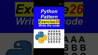 Python Pattern Design 26 With Solution #shorts #python #pattern #coding #pythonprogramming