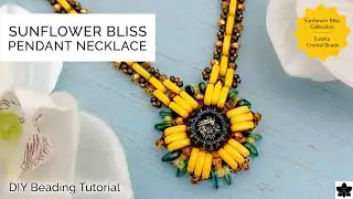 How to: 🌻 Sunflower Bliss Beaded Necklace Tutorial
