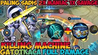 2xMAINAC 1xSAVAGE‼️build gatot tersakit 2024-Mobile legends