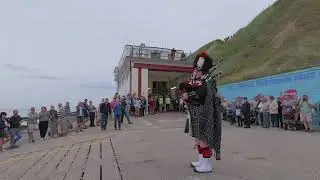 The Oxford Wedding Piper at Sheringham Lifeboat Station 26th July 2023