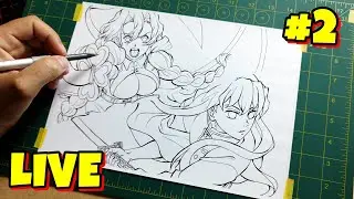 🔴 Desenhando MITSURI e TOKITO (Hashiras) #2 - Demon Slayer Kimetsu no Yaiba