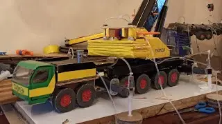 How To Make  LIEBHERR CRANE From Cardboard( kartondan neler yapilir vinç yapimi)