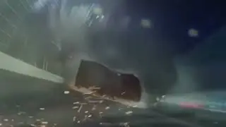 Lightning McQueen’s crash in the 2016 LA 500